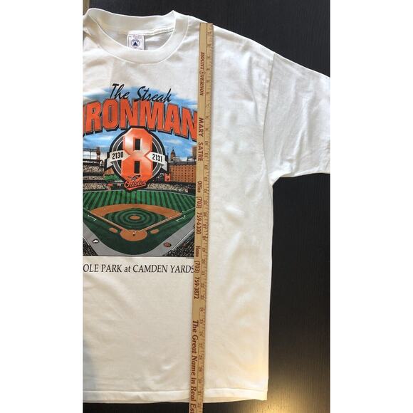 Deadstock Vtg 1995 Camden Yards The Streak XL T-Shirt Cal Ripken Orioles NWT - Picture 10 of 11